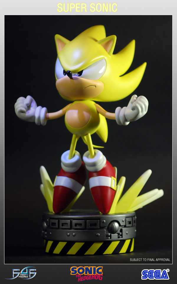 Super Sonic - Classic Sonic the Hedgehog Statue (2)  Pre-owned A-/B