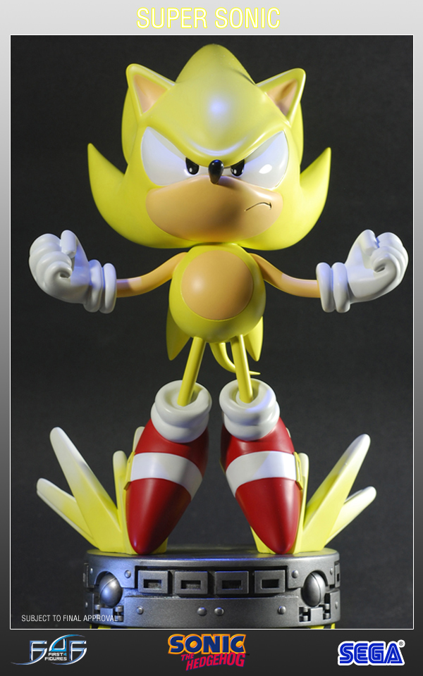 Super Sonic - Classic Sonic the Hedgehog Statue (2)  Pre-owned A-/B